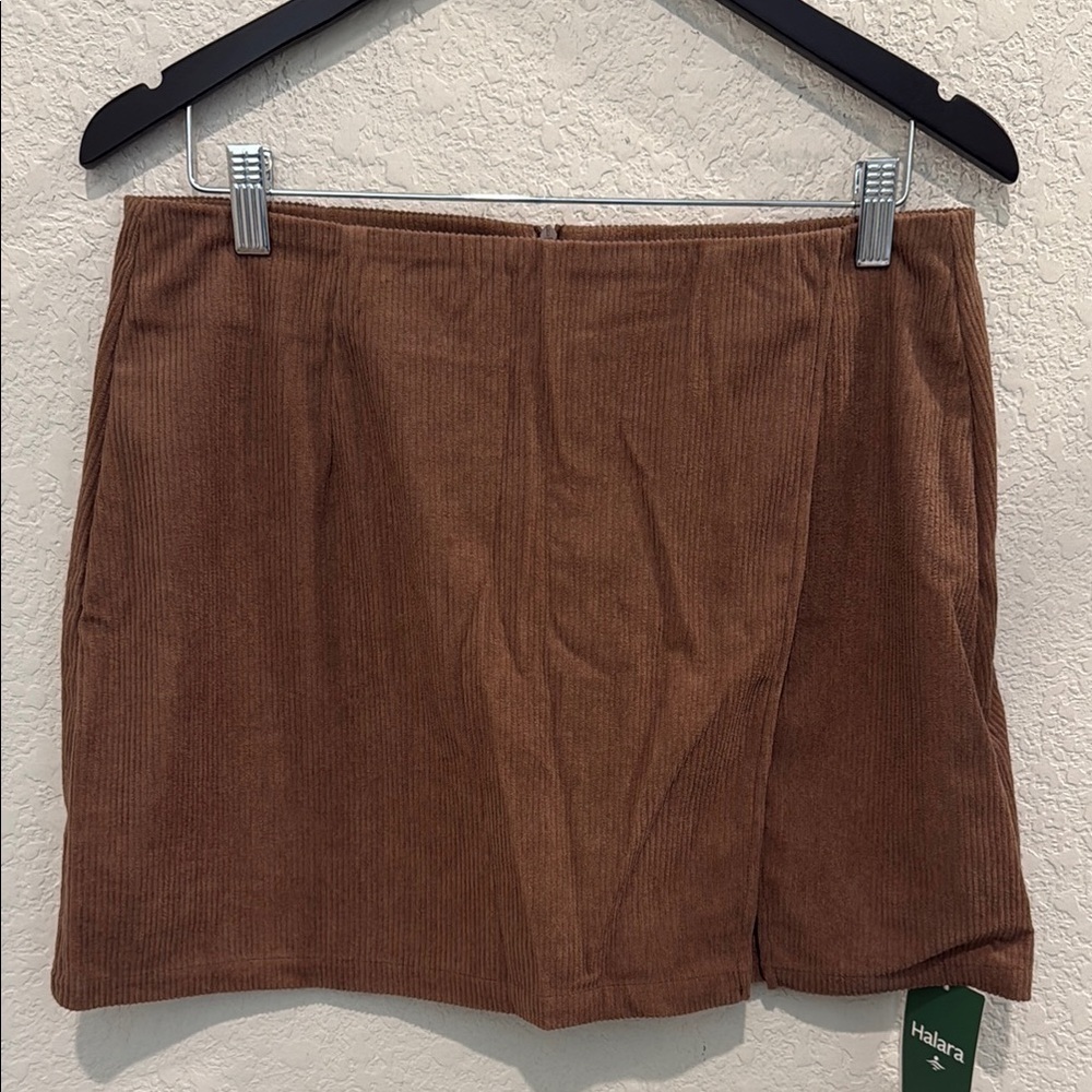 HALARA Brown Corduroy Skirt large